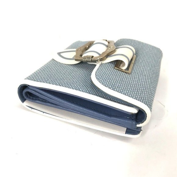 Dior Bicolor logo Double Snap Compact wallet Folded wallet Canvas/Leather blue - Picture 13 of 16